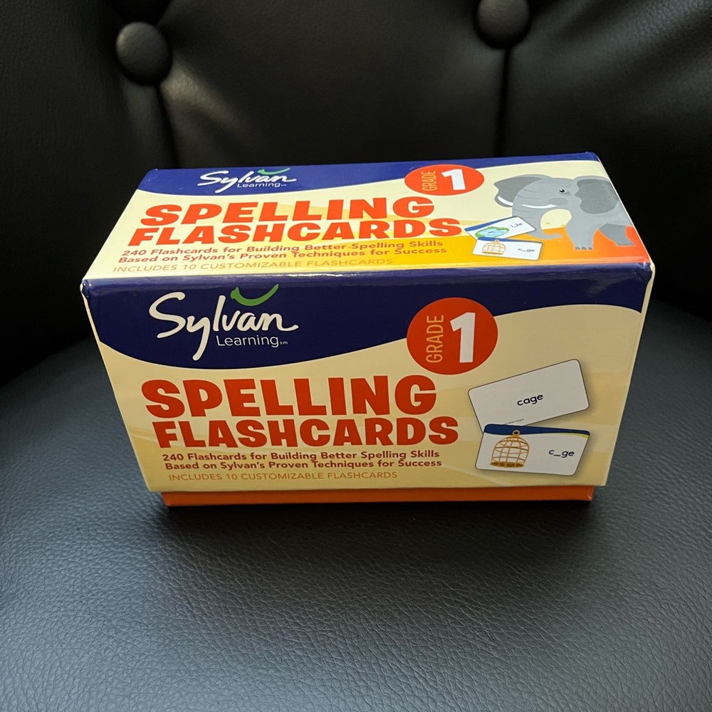 Spelling Flashcards for Grade 1 - Blue and Orange